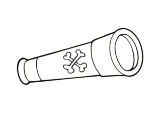 coloriage pirate (28) coloriage longue vue de pirate