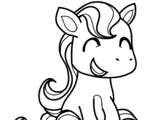 coloriage poney mignon
