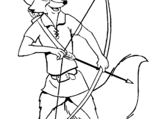 coloriage robin des bois (7) robin des bois en noir et blanc