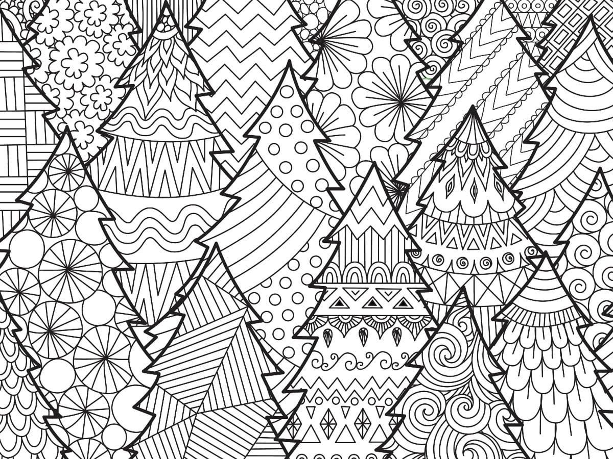 coloriage sapins