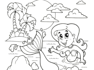 coloriage sirène (13) coloriage sirène