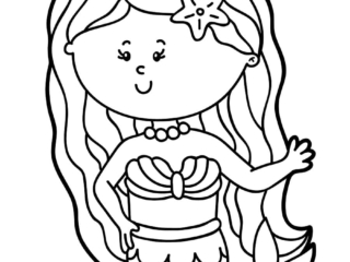 coloriage sirène (7) coloriage sirène