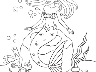 coloriage sirène (9) coloriage de sirène