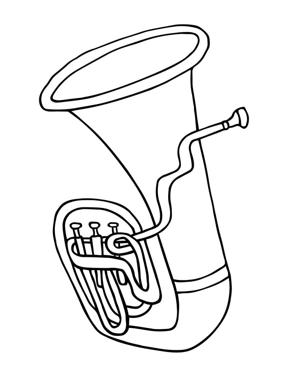 coloriage trombone