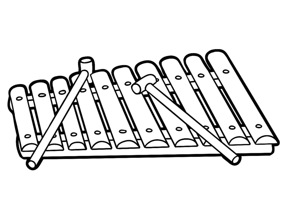 coloriage xylophone