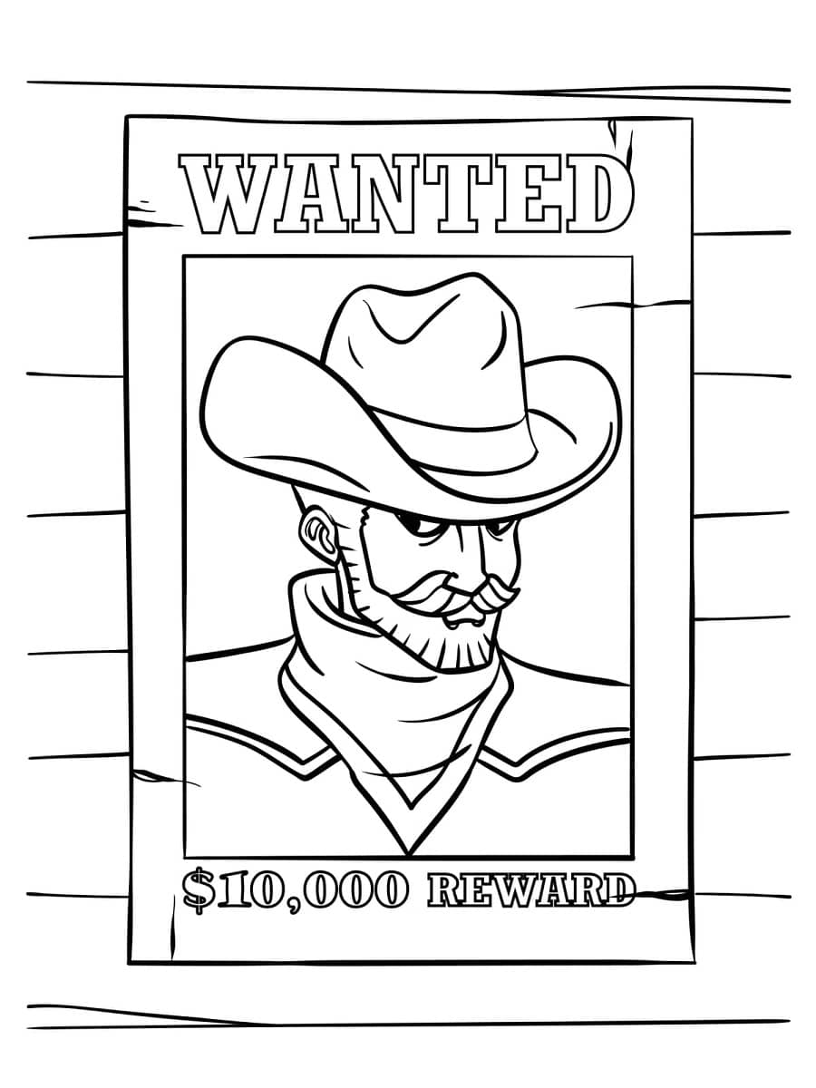 coloriages cowboy wanted