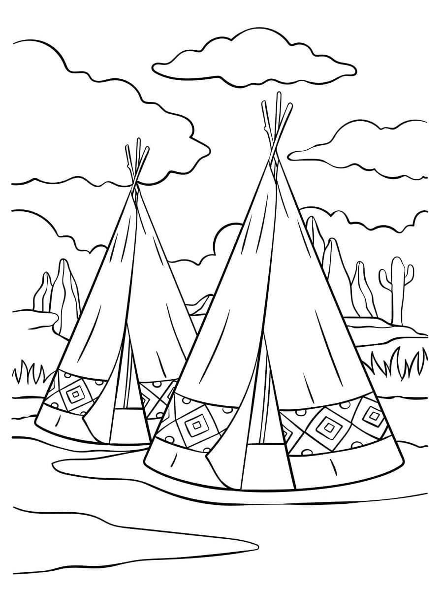 coloriages tipi