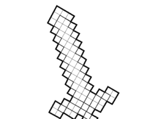 coloriage épée Minecraft