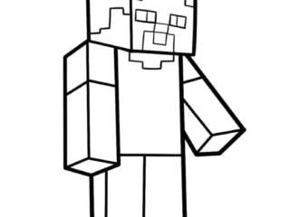 coloriage steve Minecraft