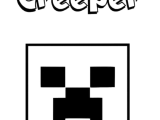 coloriage tête de creeper