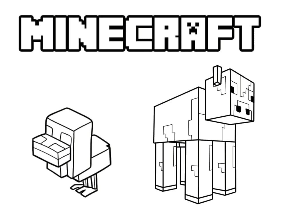 coloriage animaux Minecraft
