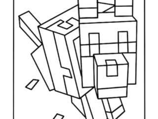 coloriage chien Minecraft