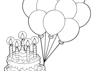 coloriage g&acirc;teau anniversaire