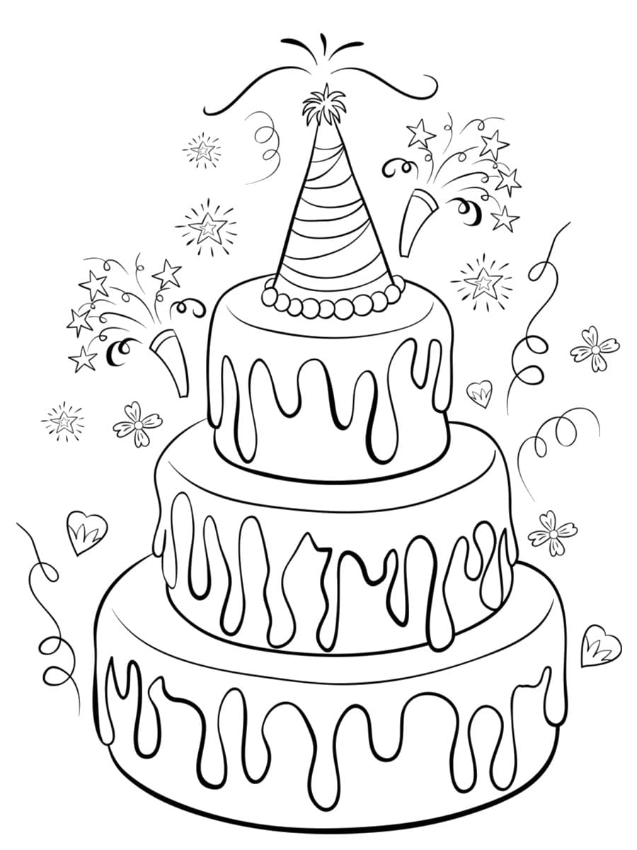 dessin gâteau d'anniversaire
