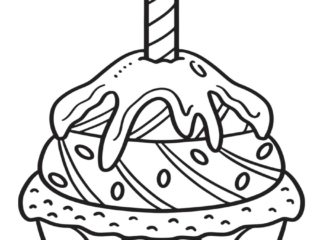 coloriage cupcake anniversaire