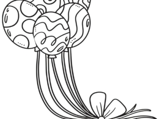 coloriage ballons de f&ecirc;te