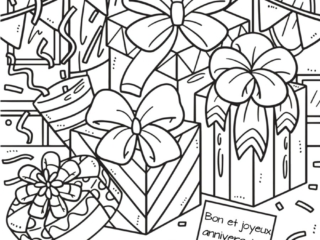 coloriage joyeux anniversaire