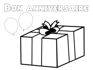 coloriage bon anniversaire