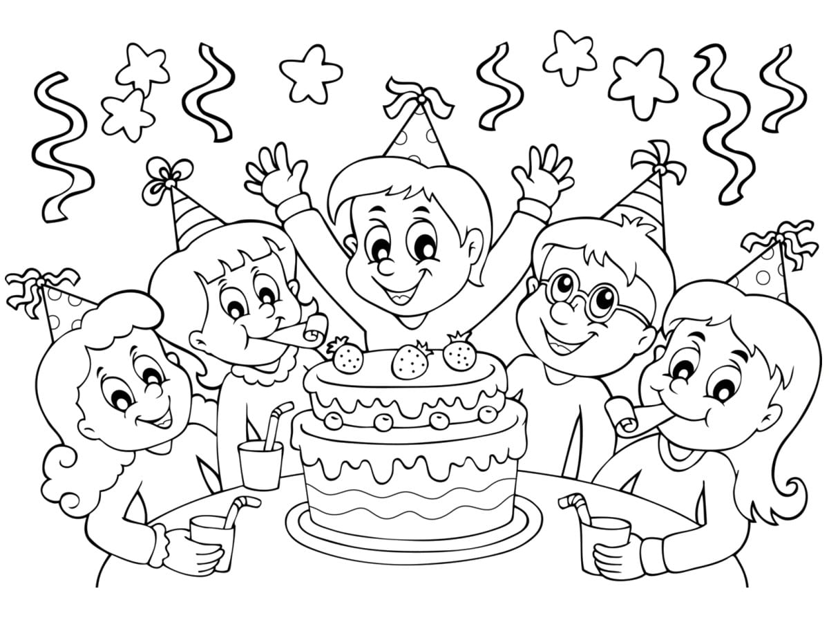 Coloriage 6 Ans Dessin Anniversaire à imprimer