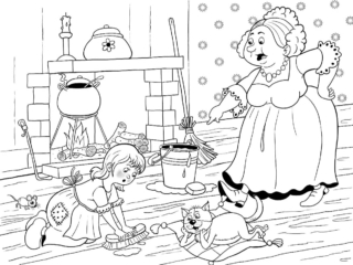 coloriage cendrillon