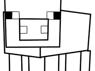 coloriage cochon Minecraft