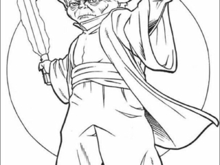 coloriage yoda