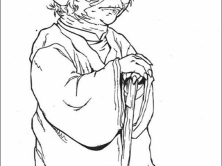 coloriage yoda