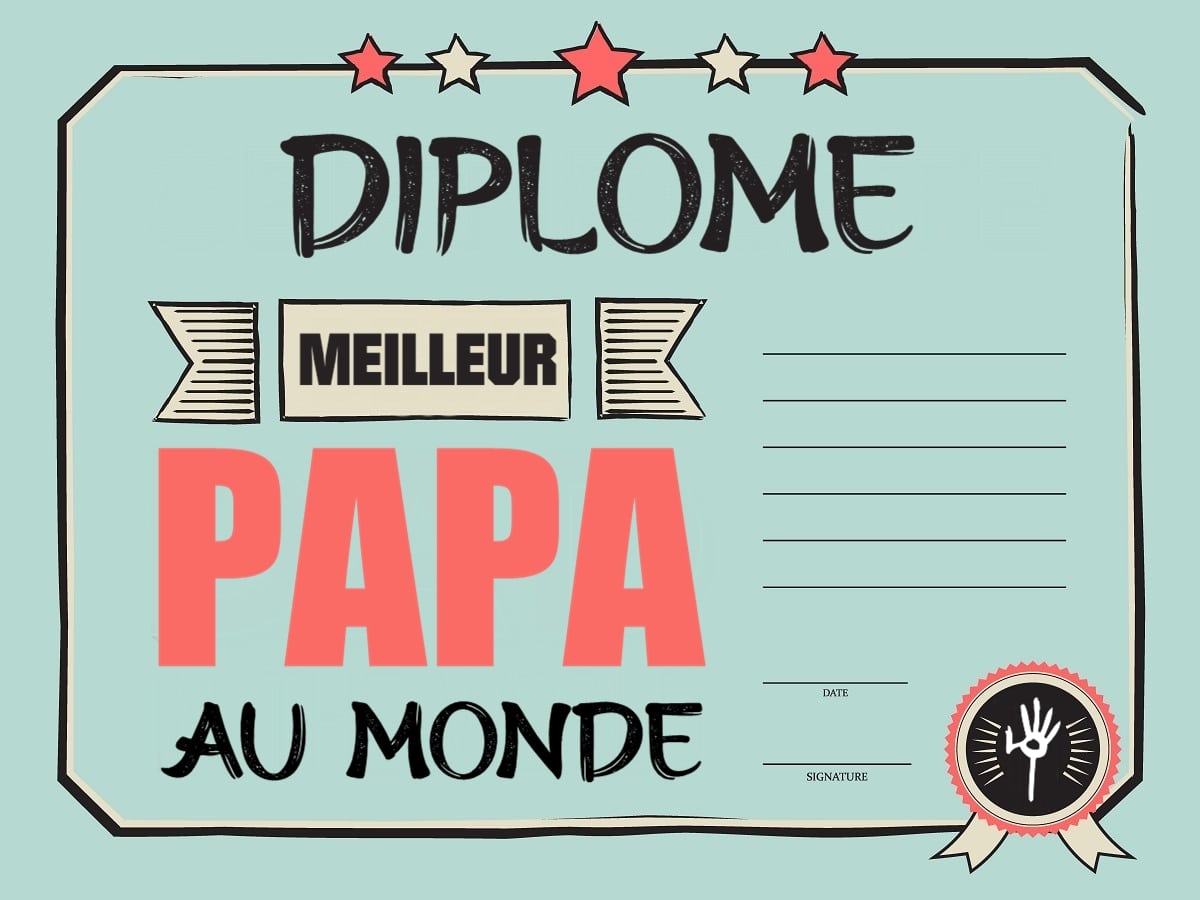 idée cadeau papa, diplôme papa, idée cadeau noël papa