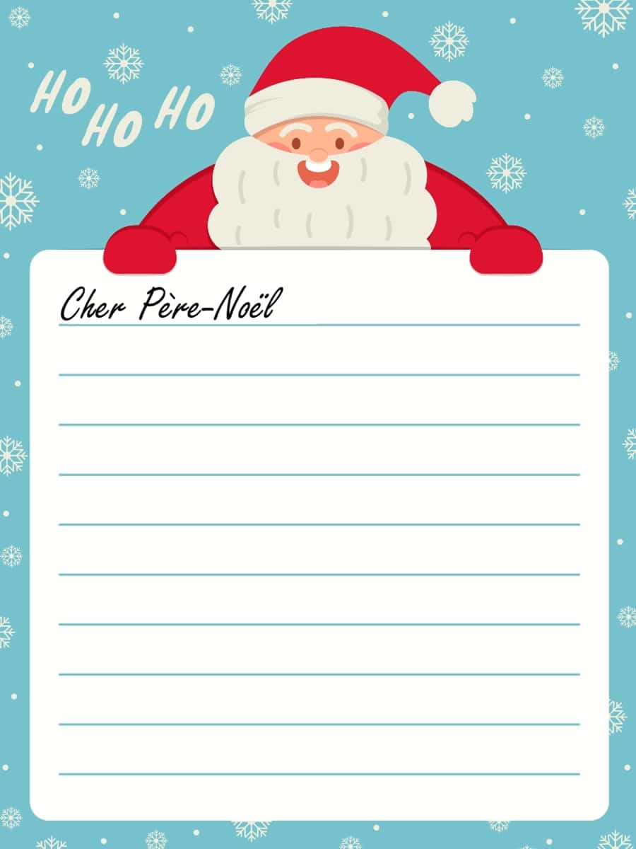 Lettre au Père Noël, le printable de l'enveloppe