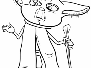 coloriage yoda