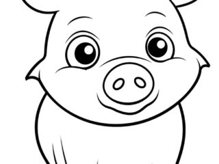 coloriage kawaii cochon