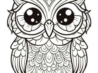 dessin kawaii hibou
