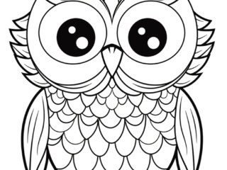 coloriage kawaii chouette