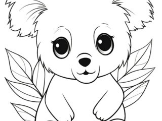 coloriage kawaii koala