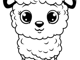 coloriage kawaii mouton