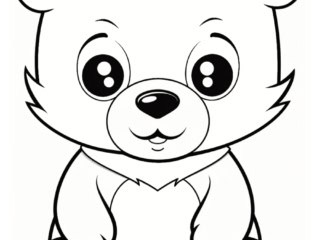 coloriage kawaii ours