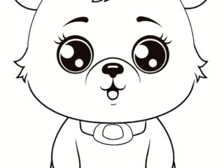 coloriage kawaii ours