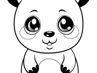 coloriage kawaii panda