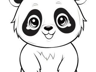 coloriage kawaii panda