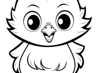 coloriage kawaii poule