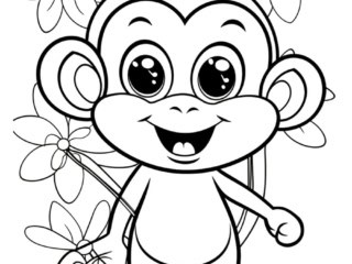 dessin kawaii singe
