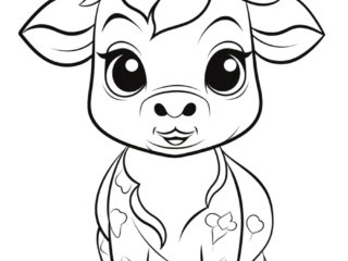coloriage kawaii vache