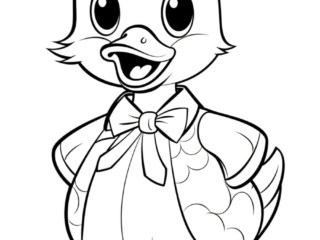 coloriage kawaii canard