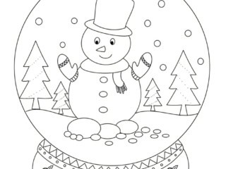 coloriage boule à neige