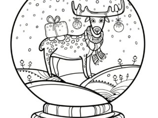 coloriage boule à neige