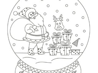 coloriage boule à neige