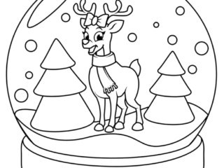 coloriage de boule à neige