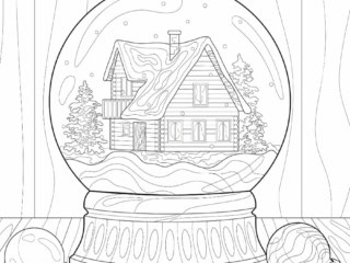 coloriage boule à neige