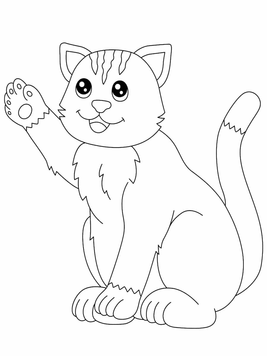 Coloriage chat - Dessin chat a imprimer - 11 - RDVLudique