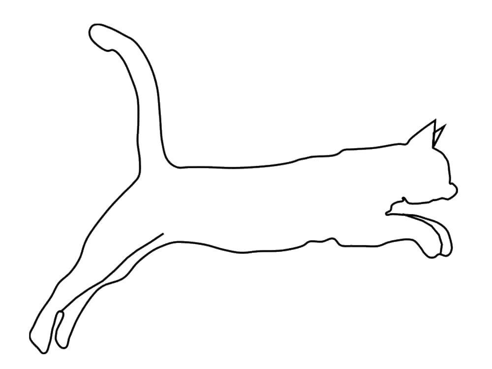 coloriage silhouette de chat